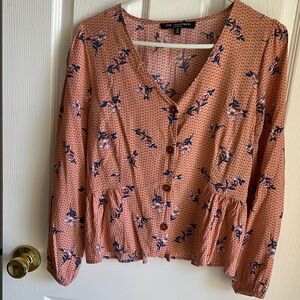 Collective Concepts Pink Floral Women's Top